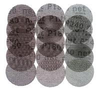 Disco de lija Mrika de malla de 3 pulgadas con gancho y bucle, sin polvo, afilado, 75 mm, for paneles de yeso y madera (20/50 unidades)(20pcs,180grit)