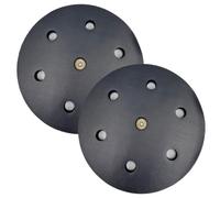 Disco de lijado de 9 pulgadas, 2 piezas de papel de lija de gancho y bucle con 6 orificios, almohadilla de respaldo de ajuste ancho para lijadoras orbitales y rotativas, almohadillas de lija par