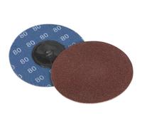 Disco De Lijado De Cambio Rápido Sealey PTCQC7580 Ø75Mm 80Grano Paquete De 10