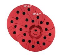 Disco de lijado de de 2 piezas Plato de lijado de metal M14 roscado Almohadilla de para amoladoras angulares/pulidoras para lijar madera, pulir coches y acabados