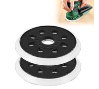 Disco de lijado de velcro 125, 2 discos de pulido de 125 mm, diseño de 8 agujeros, disco de lijadora excéntrica, almohadilla de lijado para lijadoras eléctricas (con abertura media)