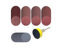 Disco de lijado gancho y bucle 1 pulgada 25mm, almohadilla pulido papel abrasivo 101 Uds., Compatible con juego herramientas Dremel