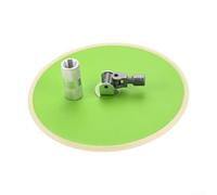 Disco de lijadora de poste de yeso de 9 pulgadas con conector, almohadilla de respaldo de aleación de aluminio con cabezal giratorio de 360° y parachoques de goma para pared, techo, lijado y pintura
