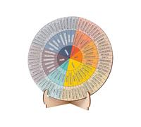 Disco de madera de doble cara con soporte, ayuda emocional para la salud mental, decoración de mesa para el hogar, oficina, regalo de bienestar mental para mujeres y hombres