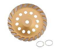 Disco de molienda de diamantes turbo de alto rendimiento rueda de rectificado liso con identificación de lavadora dorada 22 mm aplicable para pulido de piedra (230 mm)
