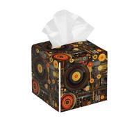 Disco De Música CD Vintage Cubierta De Caja De Pañuelos Soporte para Servilletas Decorativa Cuadrada Funda Caja De Pañuelos para Dormitorio Sala De Estar Restaurante