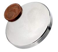 Disco de neodimio N52, disco magnético muy fuerte de 40 mm de diámetro. Discos redondos magnéticos de neodimio de 40 x 5 mm muy resistentes y planos, 18,5 kg