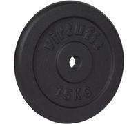 VirtuFit Discos de pesas de hierro fundido, peso de 30 mm, 20 kg, color negro
