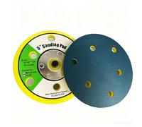 Disco de pulido de aire de 5 pulgadas y 6 agujeros 5/16-24 almohadilla de respaldo de cuero para lijadora rotativa Kit de detalles de corrección de pintura automotriz 127 mm