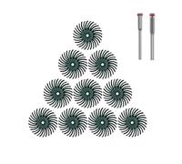 Disco de pulido de detalle for herramienta rotativa, cepillos abrasivos de disco de cerdas radiales de 1 pulgada con vástago de 2,35/3 mm, 12 piezas(80)