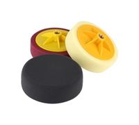 Disco de Pulido de Esponja de 6 Pulgadas for Coche, con Orificio M14/16, Rueda de Encerado y Bola de Tornillo.(M16Yellow Thick)