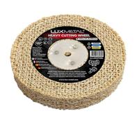 Disco de pulido de metales de sisal pesado 150 x 25,4 x 10 mm - Rueda de prepulido para amoladora de banco con casquillo para mandril cónico para pulir acero latón aluminio amoladora pulidora