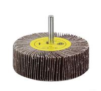 Disco de rueda de solapa, vástago de 6 mm, grano 80, molienda abrasiva de tela abrasiva para herramienta de lijado de pulido de metal no metálico (80 mm)