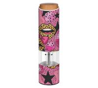 Disco de sal y pimienta eléctrico de los años 80, color rosa vibrante, estilo retro