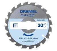 Dremel Blueprint Hoja de Sierra Circular para Madera 85 x 1,1/0,7 x 15mm (CS500)