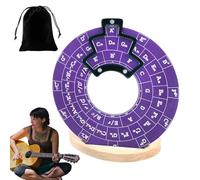 Disco de solfeo para guitarra Círculos de quinta, Círculos de quinta para guitarristas | Grabación de teoría musical para guitarra con rueda de acordes con soporte, círculos de quinto