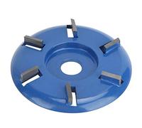 Disco de talla de madera Molinillo de acero de 6 dientes Molinillo de madera Cortador de fresado, Molinillo de herramientas de carpintería Disco de conformación Amoladoras angulares(Hoja de arco)