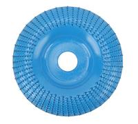 Disco de tallado de madera Muela abrasiva de madera de carburo de tungsteno de 4,92 pulgadas Rueda moldeadora de madera antideformación para amoladora angular Placa moldeadora de (Azul)
