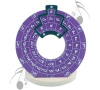 Disco de teoría musical de guitarra, círculo de quintos, rueda de metal de aleación de aluminio, herramienta de melodía, rueda de acordes con soporte, rueda de acordes, instrumento musical,