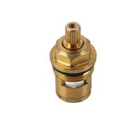 Disco de vástago de grifo,Válvula interior de grif 1pcs Replacement Tap Cartridges Compatible 20 Spline Brass Ceramic Disc Tap Valve Cartridge Quarter Turn 1/2"