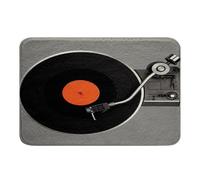 Disco De Vinilo Alfombra Baño Secado Rápido Felpudos Entrada Resistente Alfombrilla De Baño para Bañera Ducha Jardín 40X60 Cm