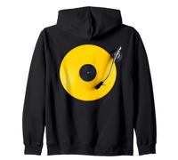 Disco de Vinilo Amarillo, Vinilo Retro diseño, Tocadiscos, Pop Sudadera con Capucha