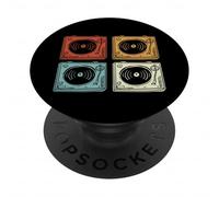 Disco de Vinilo Coleccionista de música Retro PopSockets PopGrip Adhesivo
