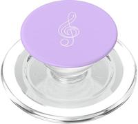 Disco de Vinilo de Clave de Sol Minimalista - Lila PopSockets PopGrip para MagSafe