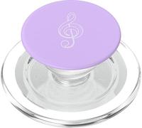 Disco de Vinilo de Clave de Sol Minimalista - Lila PopSockets PopGrip para MagSafe