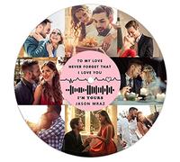 Disco de vinilo personalizado con collage de fotos de código de canción Spotfy, hasta 8 imágenes, discos de vinilo personalizados, arte de pared, regalo para aniversario de boda