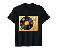 Disco de vinilo Planetas Música Universo Tocadiscos Camiseta