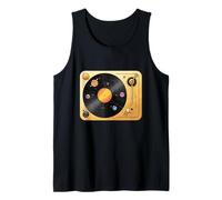 Disco de vinilo Planetas Música Universo Tocadiscos Camiseta sin Mangas