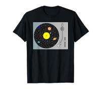 Disco de Vinilo Retro música DJ EDM Sistema Solar Gráfico Espacial Camiseta