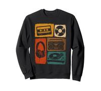 Disco de Vinilo Vintage de música Retro, Casete, Boombox Art Sudadera