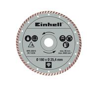 Disco Diamantado 180X25,4X2,2MM Lama Para Azulejos De Cemento Turbo Einhell