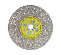 Disco Diamante Corte y Rectificado - 125mm Doble Cara Electrochapado Hoja de Sierra para Mármol Granito Hormigón Porcelánico M14 Rosca SANLEETEK