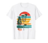 Disco Discos De Golf Cesta Vintage Retro Bosque Lago Motivo Camiseta gráfica económica