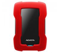 ADATA Unidad de Disco Duro Externa HD330 Rojo 2TB USB 3.2 Gen.1 Mantiene Sus Datos Seguros con una Carcasa de Silicona en el Exterior