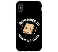 Disco Duro Divertido y Lindo Recuerda Hacer una Copia de Seguridad de los Datos Carcasa para iPhone X/XS