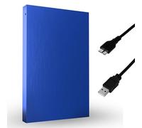 Disco duro externo de 500 GB HDD de 2.5 pulgadas, almacenamiento de datos externo, tamaño de bolsillo, disco duro USB 3.0, compatible con PC de juegos, Mac, laptop, PS3, PS4, color azul