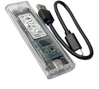 Disco Duro Externo de estado sólido SSD tipo M.2 Slim ultraligero de 256GB con cable USB 3.1 Tipo-C a USB estándar para ordenador Portátil Televisión PC Desktop Laptop y Consola 500MB/s 51CH043R_256GB