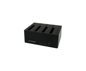 Disco duro externo - LC-Power - LC-DOCK-U3-4B - USB 3.0 Tipo-A - 5 Gbit/s - Negro