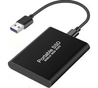 Disco duro externo SSD USB-C USB 3.1 de 8 TB. Almacenamiento fiable para juegos, estudiantes y profesionales (8 TB, negro).