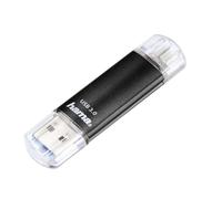 Disco duro - HAMA - Laeta Twin - 64 GB - USB 3.0/Micro-USB - Negro