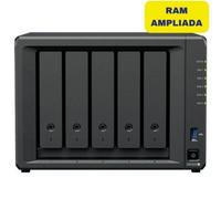 Disco Duro NAS Interno Synology 5 Bahías 16GB DDR4 2.5GbE DS1525+ Expansible PCIe NVMe
