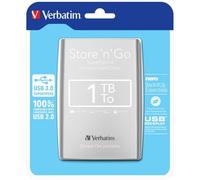 Disco duro portátil Verbatim Store n Go 1TB USB 3.0 2.5" Plata Plug and Play