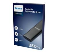 Philips SSD Externo portátil de 250 GB - Ultra Slim SATA Ultra Speed USB-C, Velocidad de Lectura de hasta 250 GB/s, Aluminio