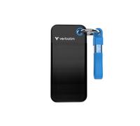 VERBATIM 32191 - Verbatim Pocket SSD mit Schlüsselring, 1TB Schwarz/Blau