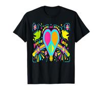 Disco Flower Power Party, Carnaval, Peace Love, Hippie, años 70 y 60 Camiseta