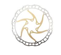 Disco Freno Disc de bicicleta Aceite freno Slick Balck Rojo Acero inoxidable Mtb Bike carretera 160 180 203 Rainbow Ligero 6 pernos Rotor(2pcs 160 golden M3)